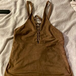 Suede feeling top